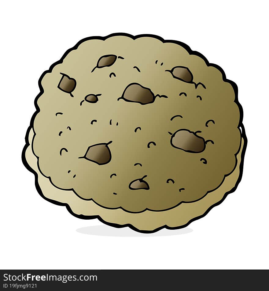 Chocolate Chip Cookie Cartoon