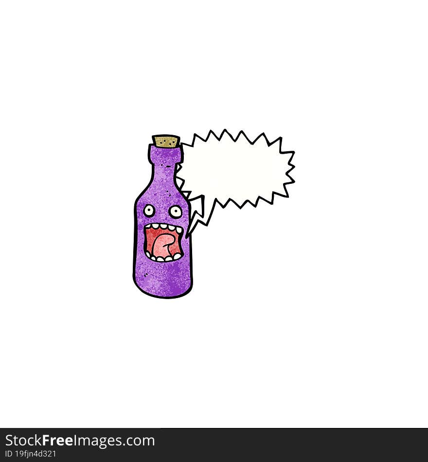 Frightened Bottle Cartoon Character