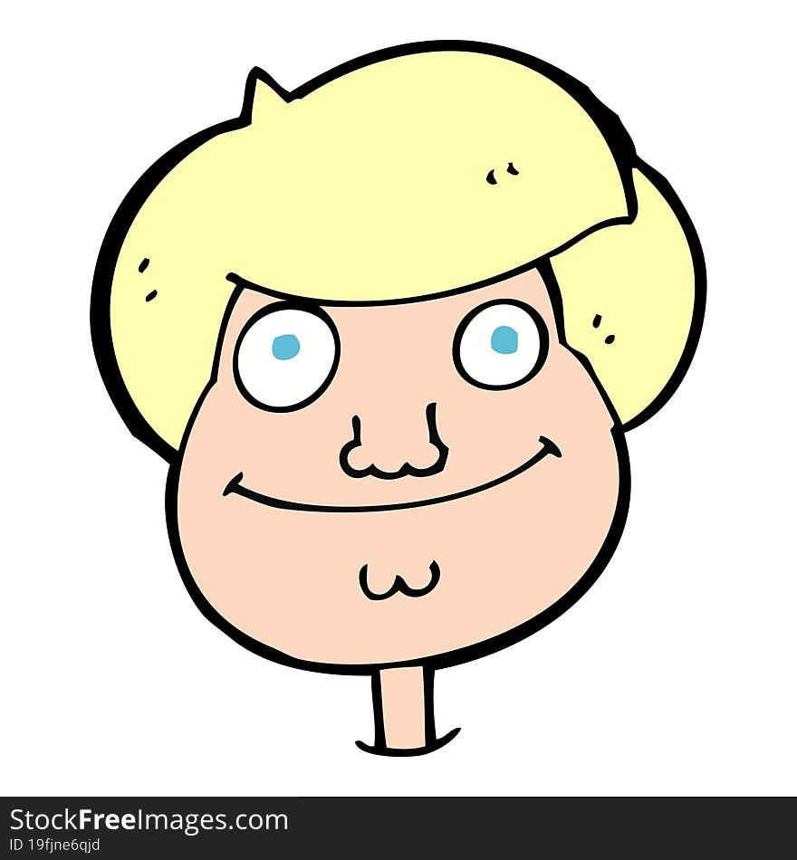 cartoon happy boy\'s face