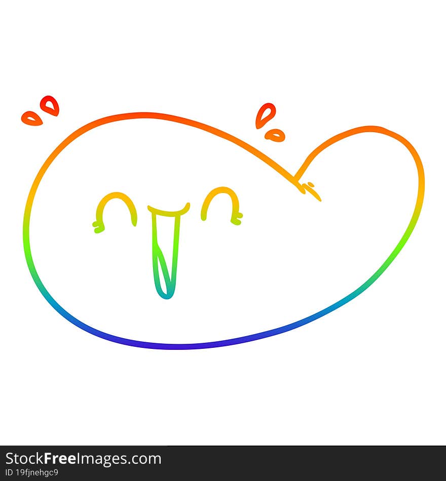 rainbow gradient line drawing cartoon gall bladder