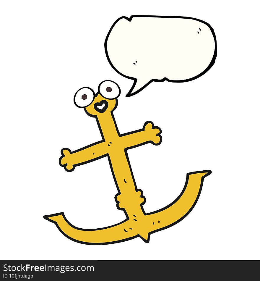 Speech Bubble Cartoon Anchor