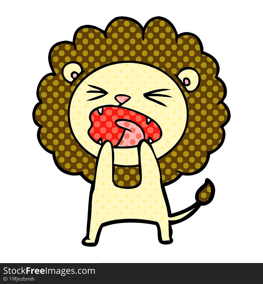 cartoon angry lion. cartoon angry lion