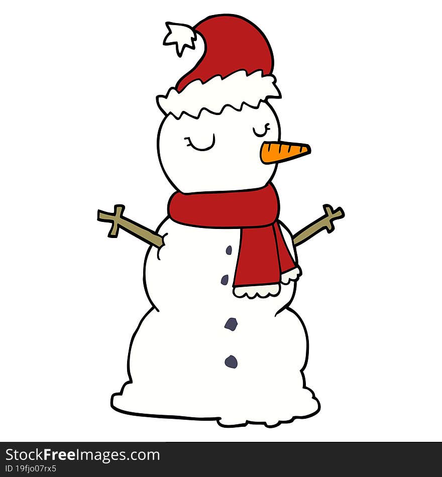 Cartoon Snowman