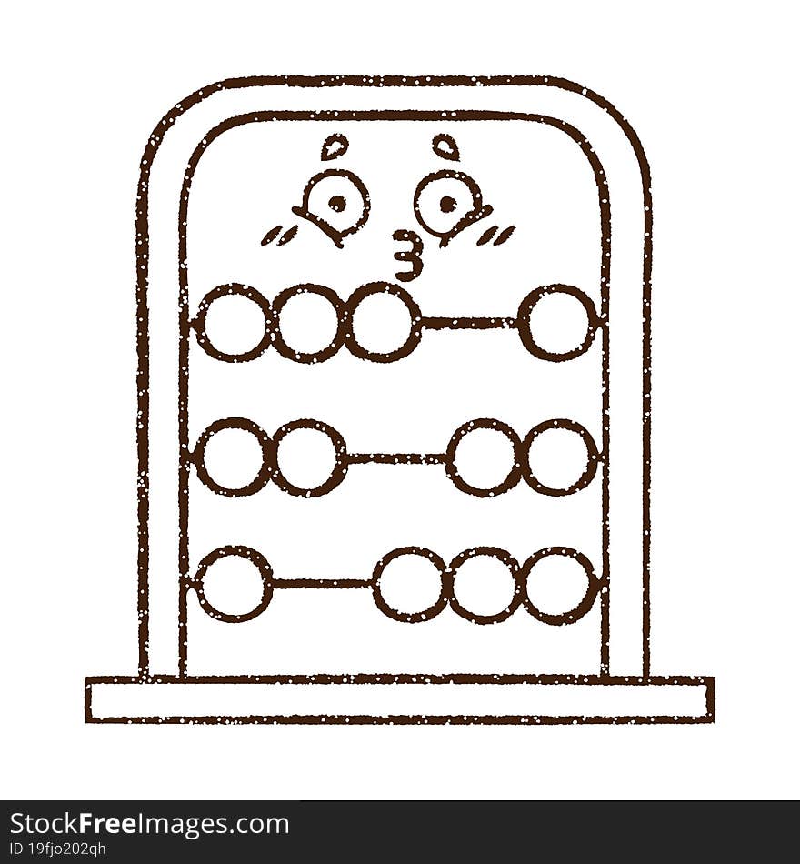 Abacus Charcoal Drawing