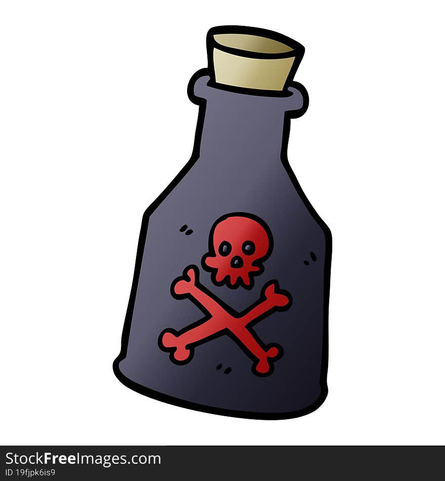 Cartoon Doodle Poison Bottle