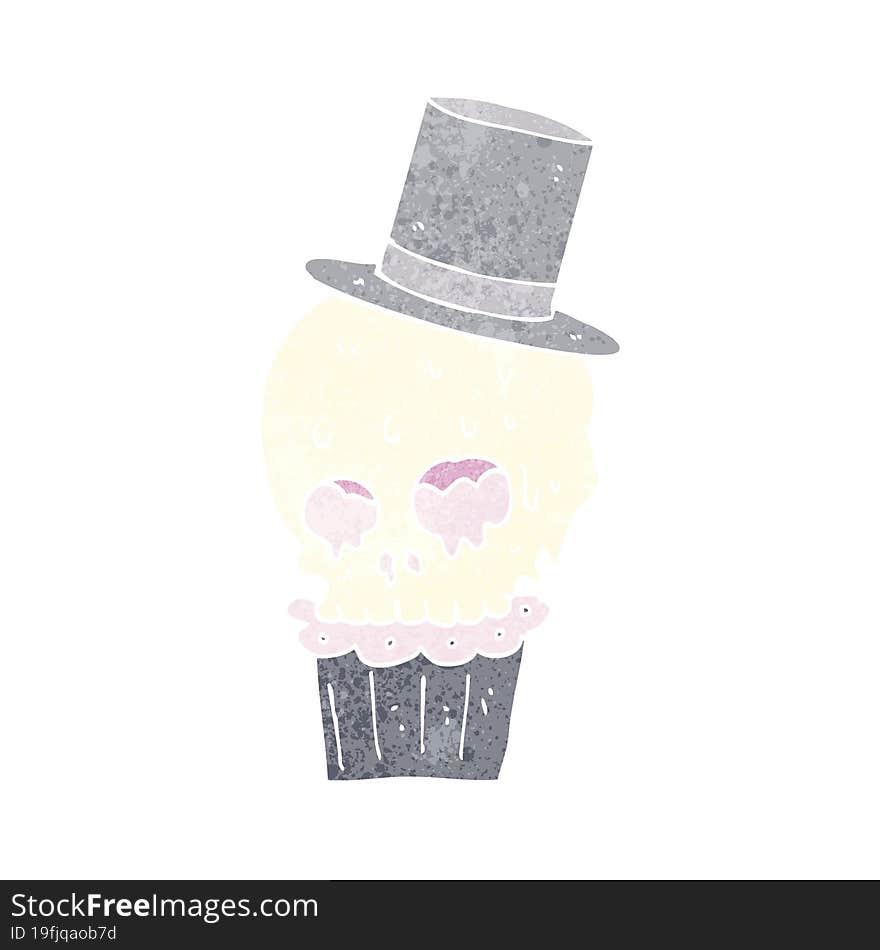 cartoon spooky cupcake