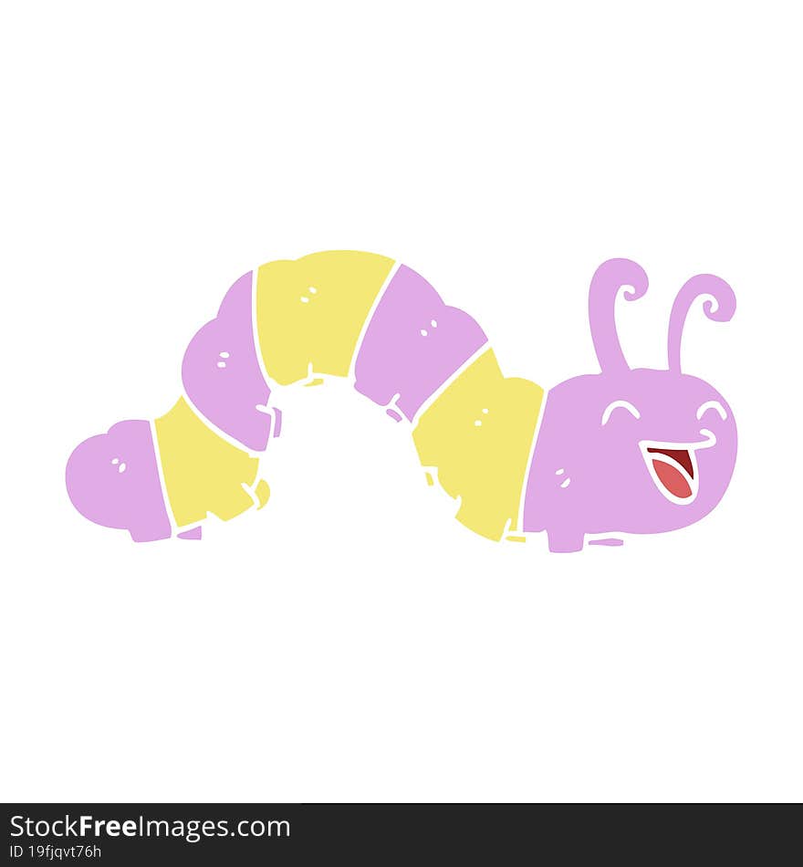 cute cartoon doodle caterpillar