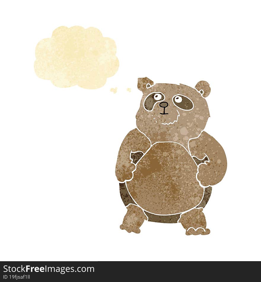 cartoon bear with thought bubble