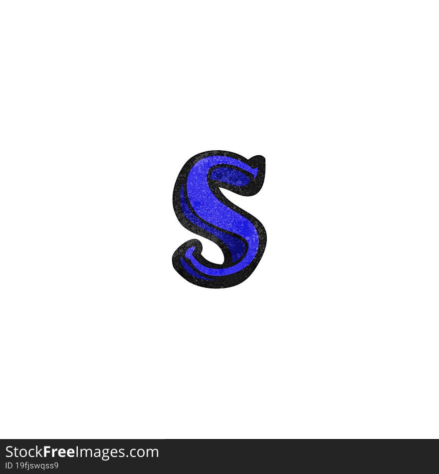 cartoon letter s