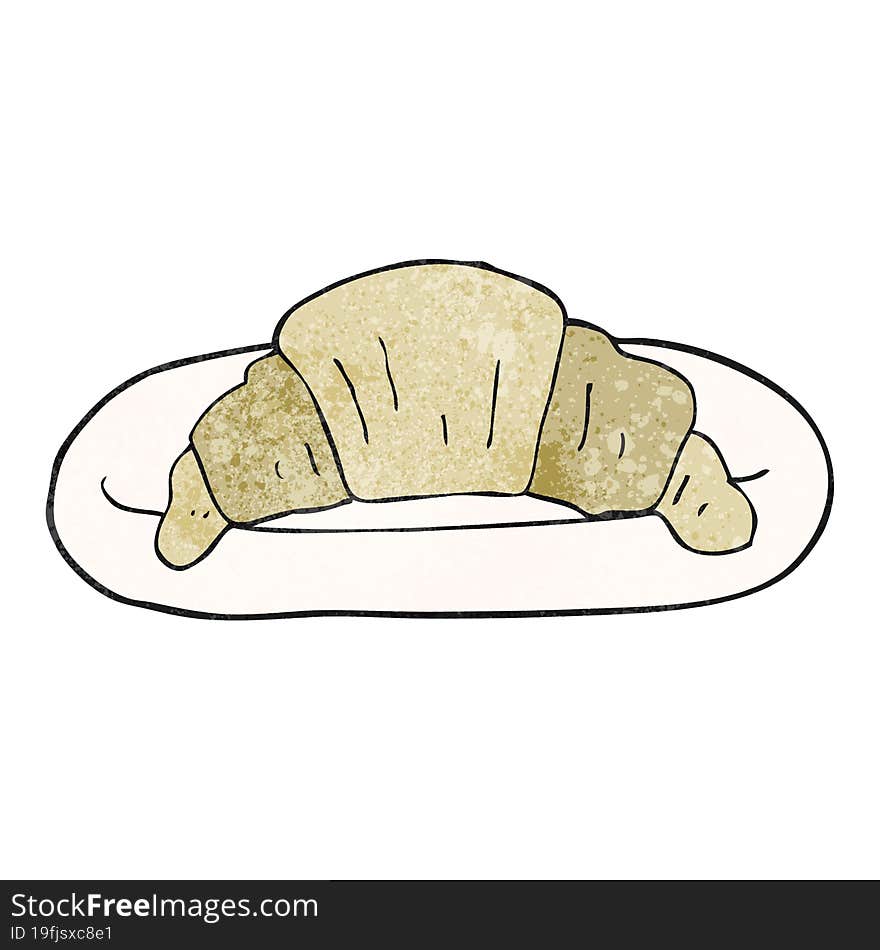 textured cartoon croissant