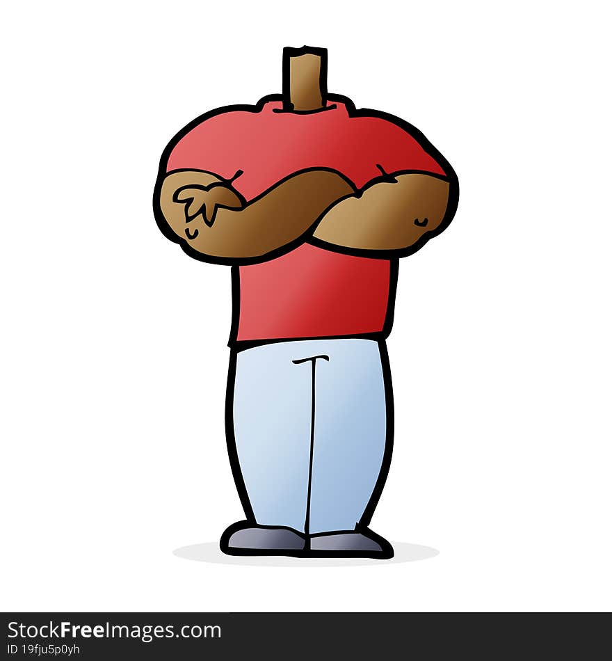 cartoon body with folded arms  (mix and match cartoons or add own photos