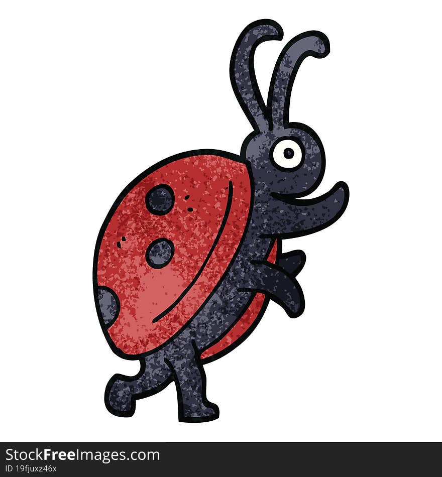 cartoon doodle ladybug