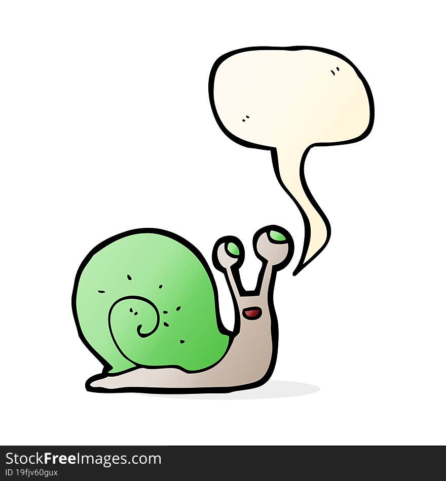 cartoon snail with thought bubble