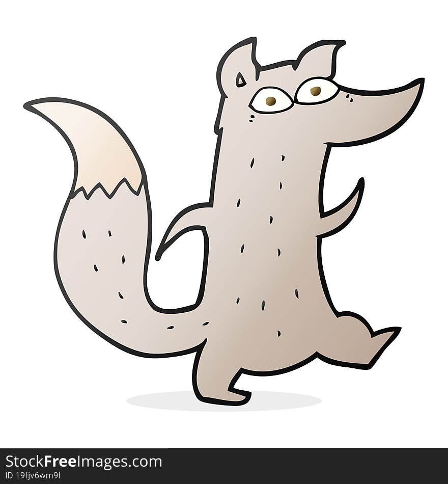 cartoon cute wolf