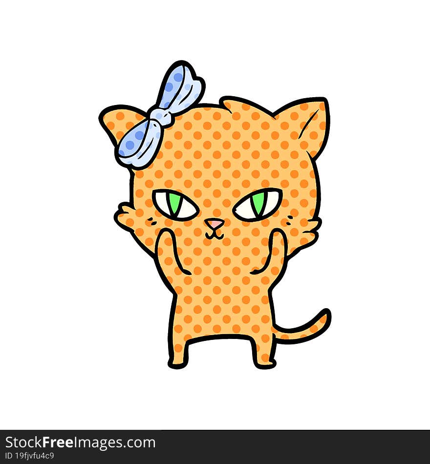 cute cartoon cat. cute cartoon cat