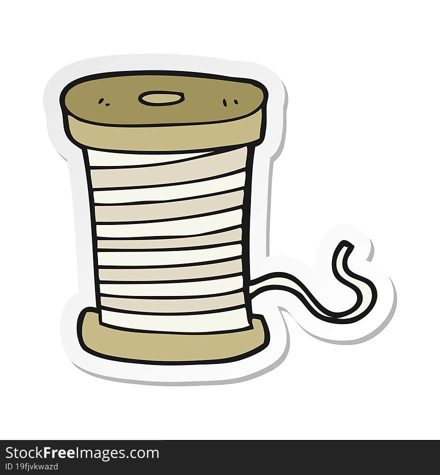 sticker of a cartoon yarn