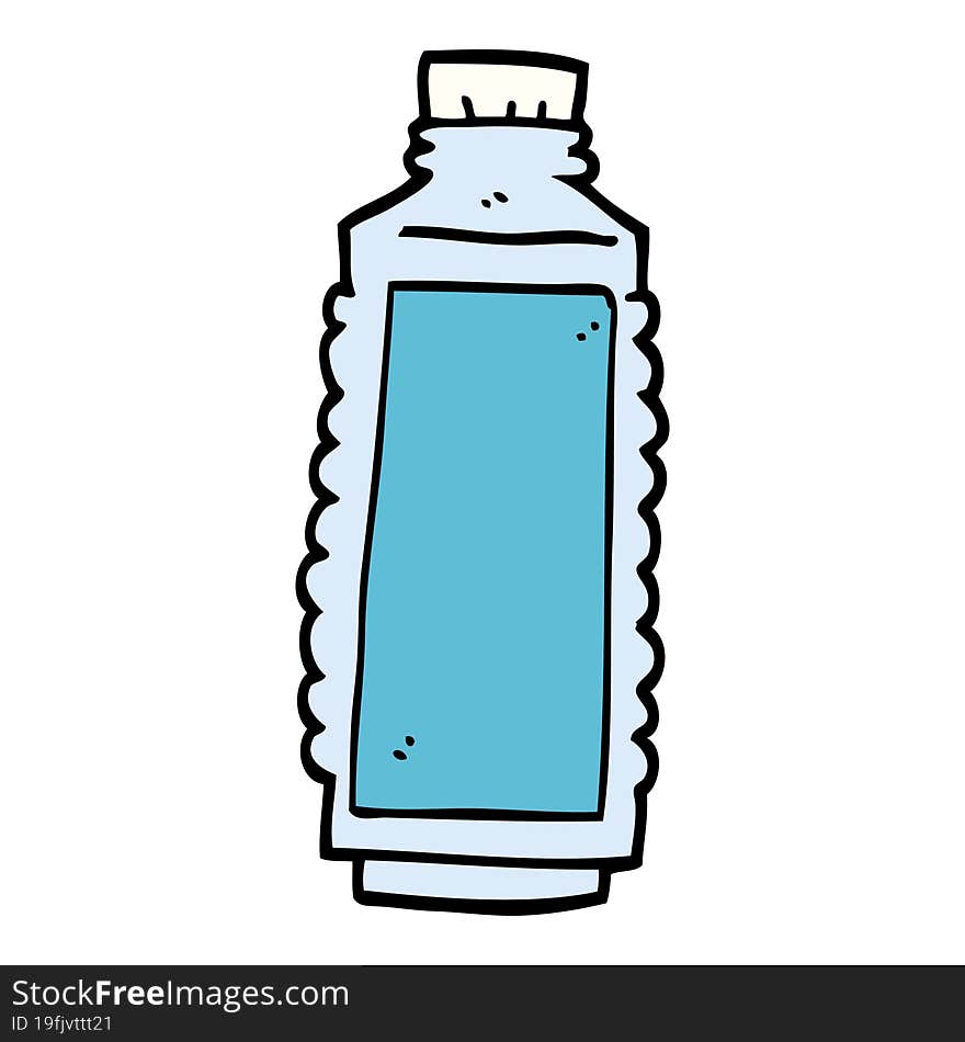 cartoon doodle water bottle