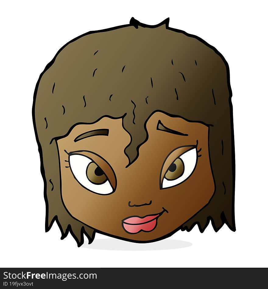 Cartoon Female Face