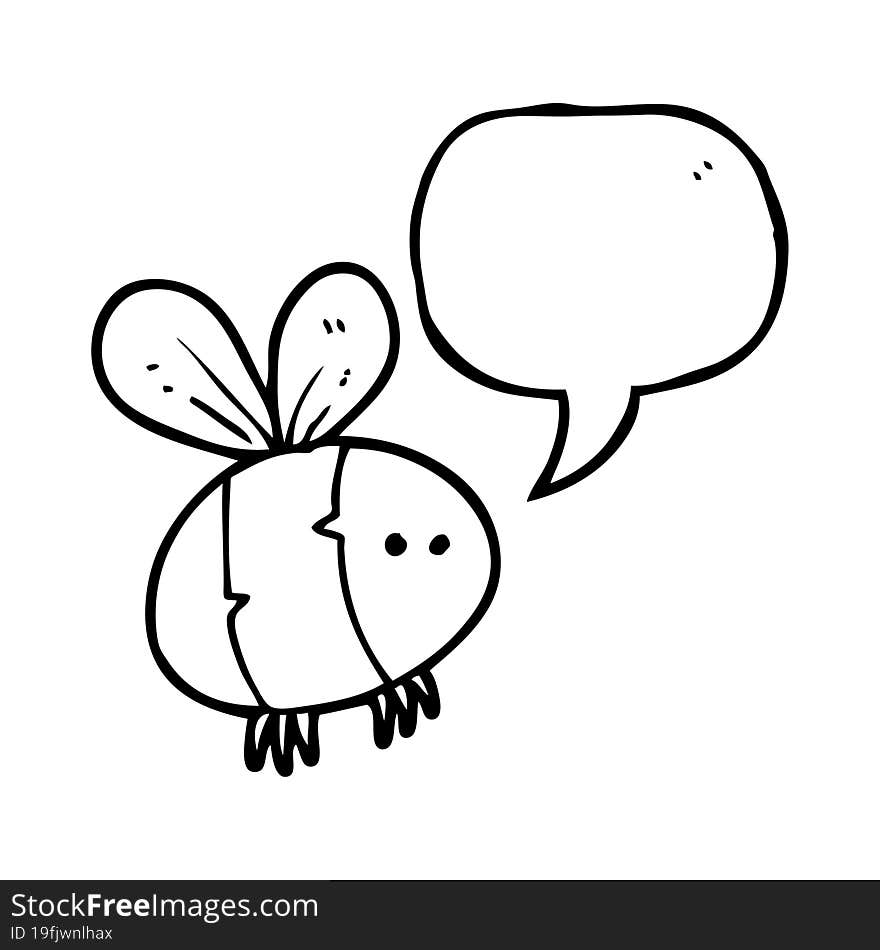 speech bubble cartoon bee