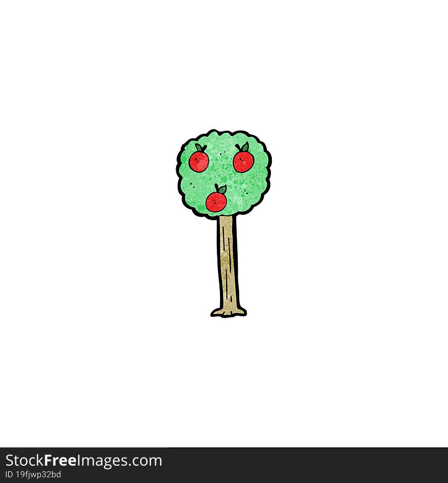 cartoon apple tree