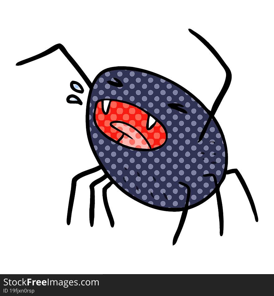 cartoon halloween spider. cartoon halloween spider