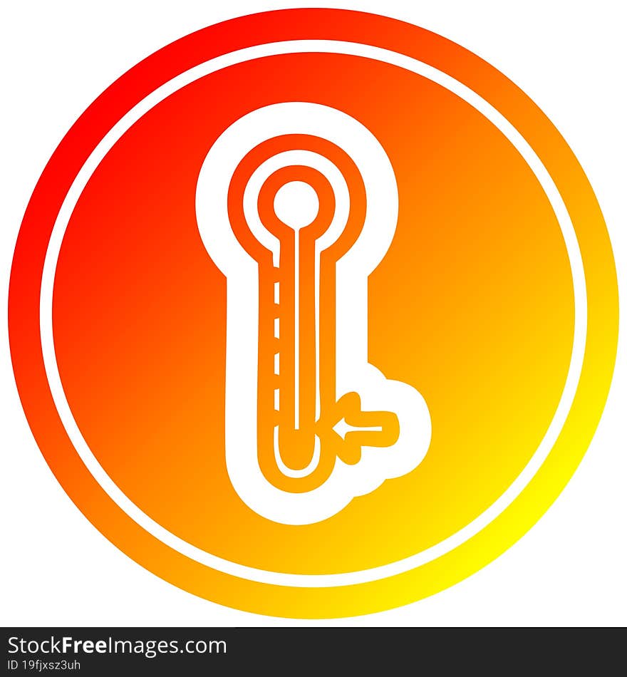 low temperature circular in hot gradient spectrum