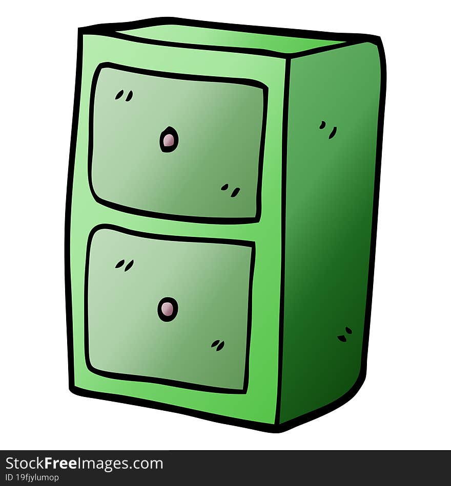 Cartoon Doodle Filing Cabinet