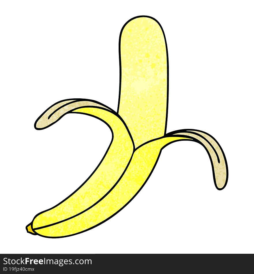 quirky hand drawn cartoon banana