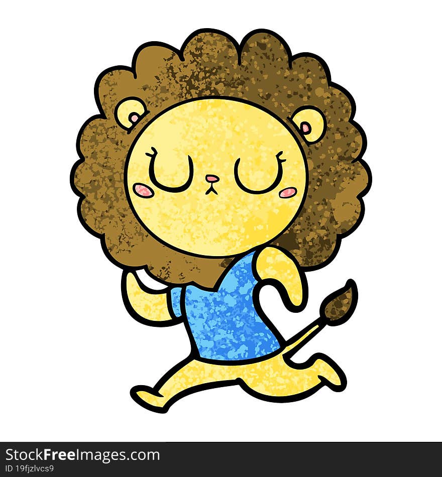 cartoon running lion. cartoon running lion