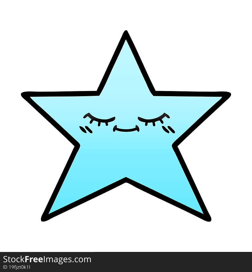 gradient shaded cartoon of a star fish