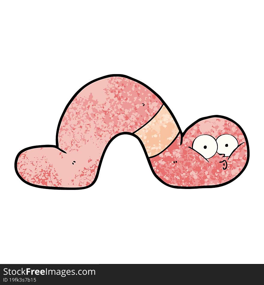 cartoon worm. cartoon worm