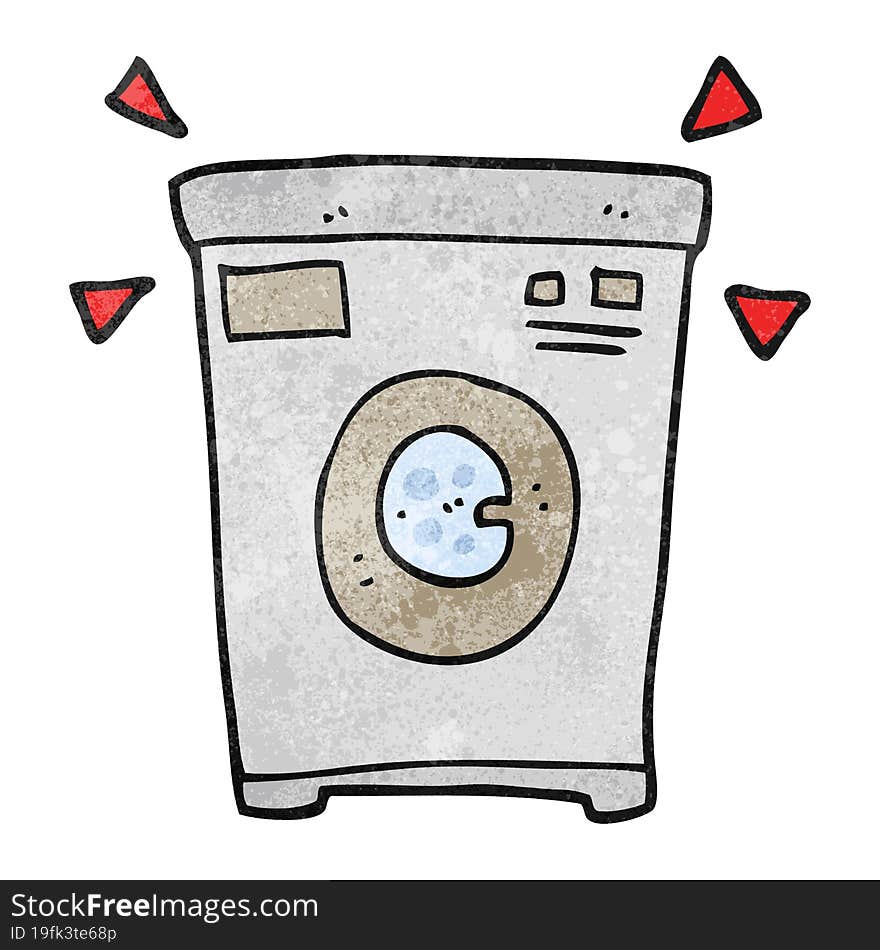 textured cartoon washing machine