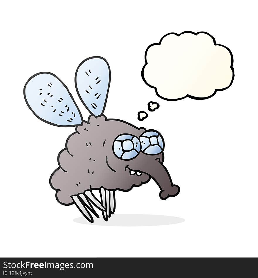 thought bubble cartoon fly