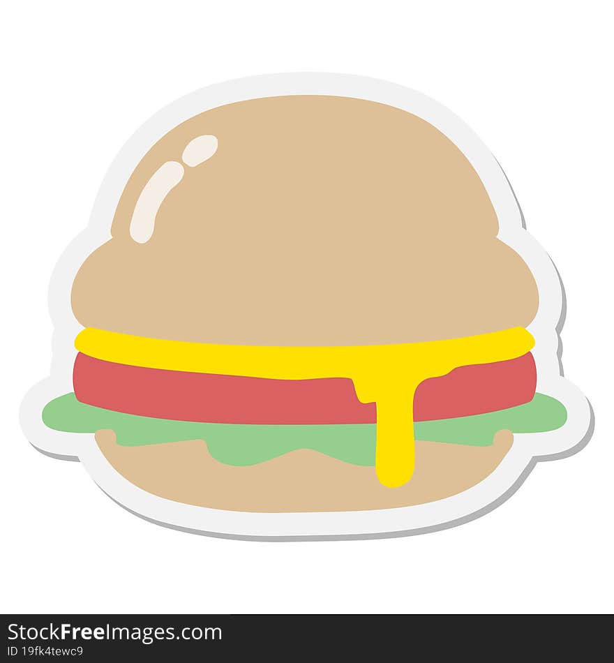 a tasty burger sticker