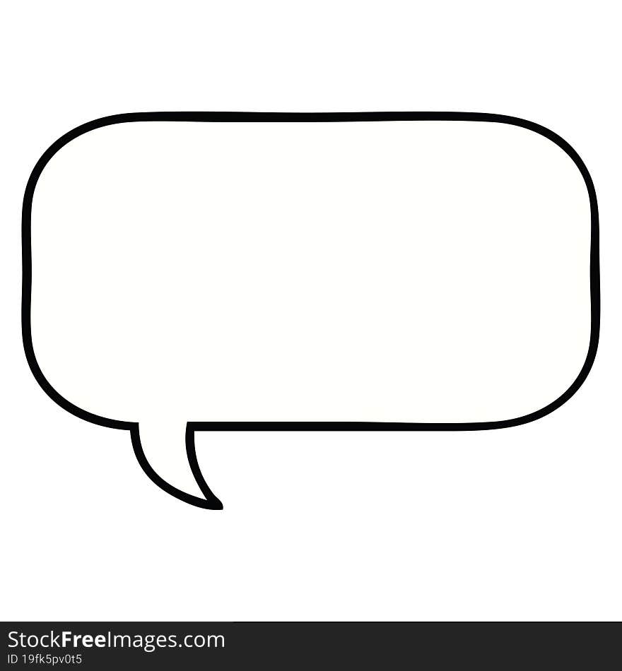 cute cartoon of a speech bubble. cute cartoon of a speech bubble