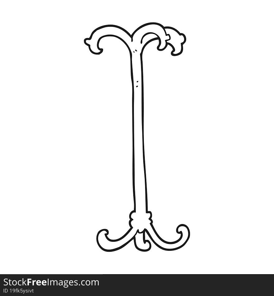 Black And White Cartoon Coat Stand