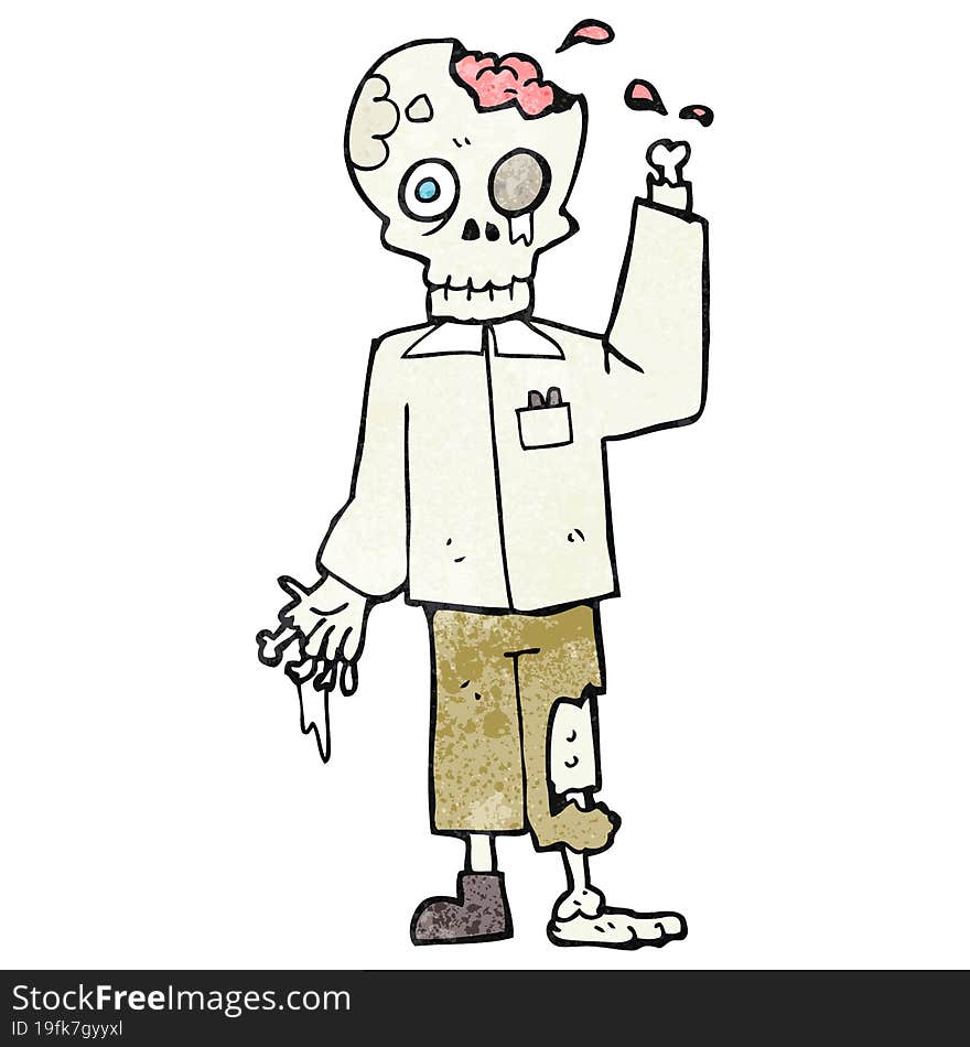 textured cartoon zombie