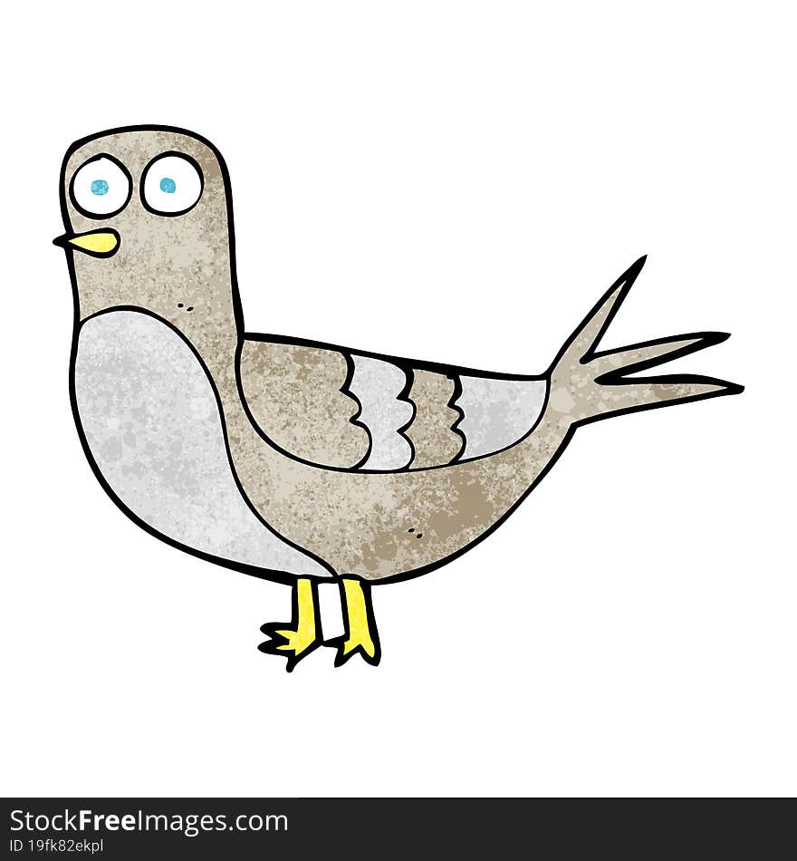 textured cartoon pigeon