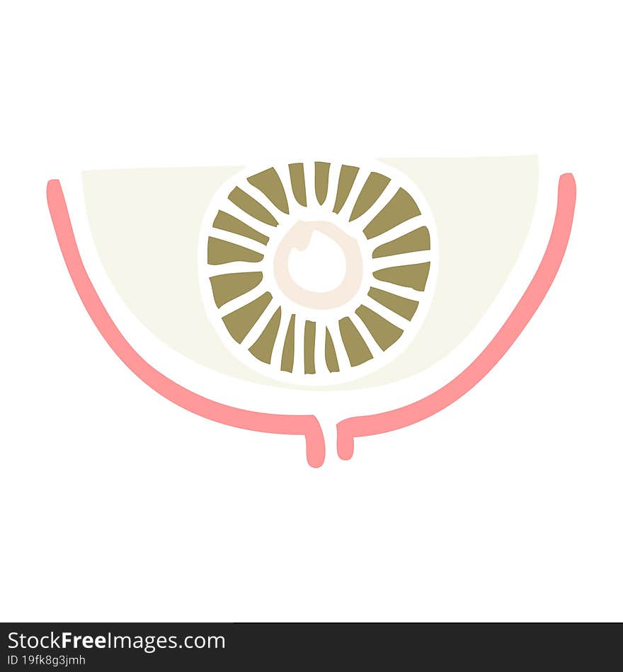 flat color style cartoon eye symbol