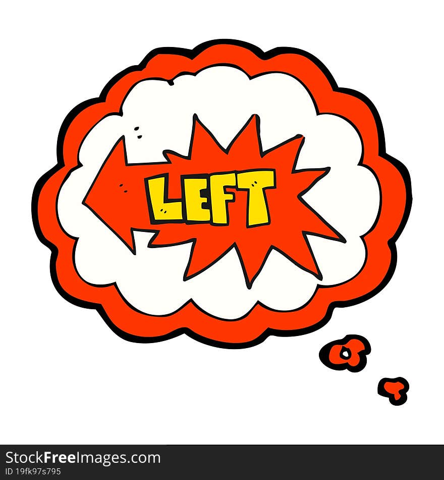 Thought Bubble Cartoon Left Symbol