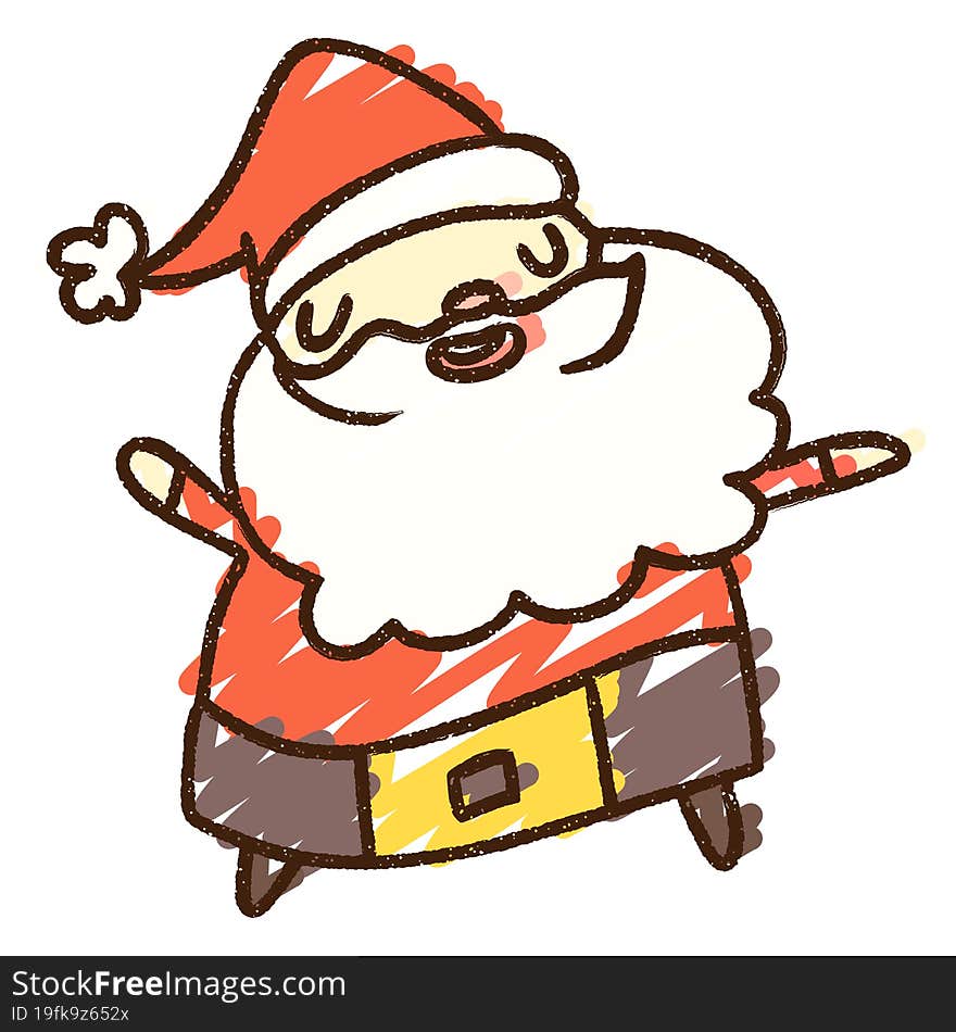 Santa Claus Chalk Drawing