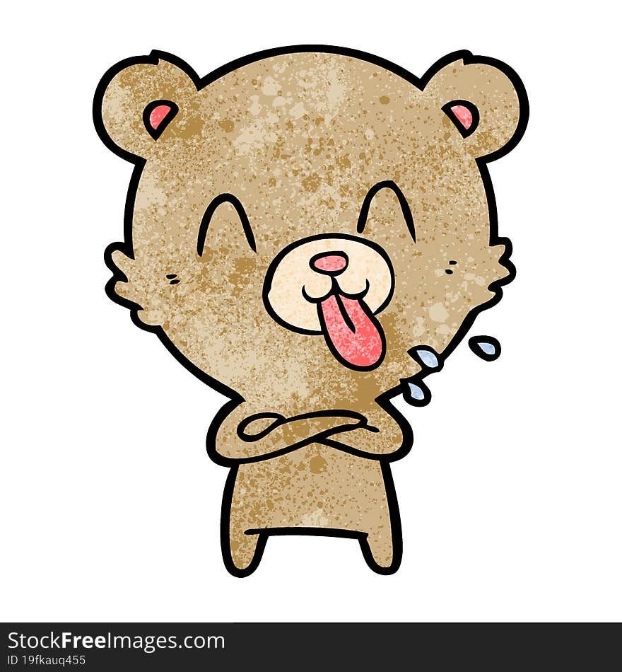 rude cartoon bear. rude cartoon bear