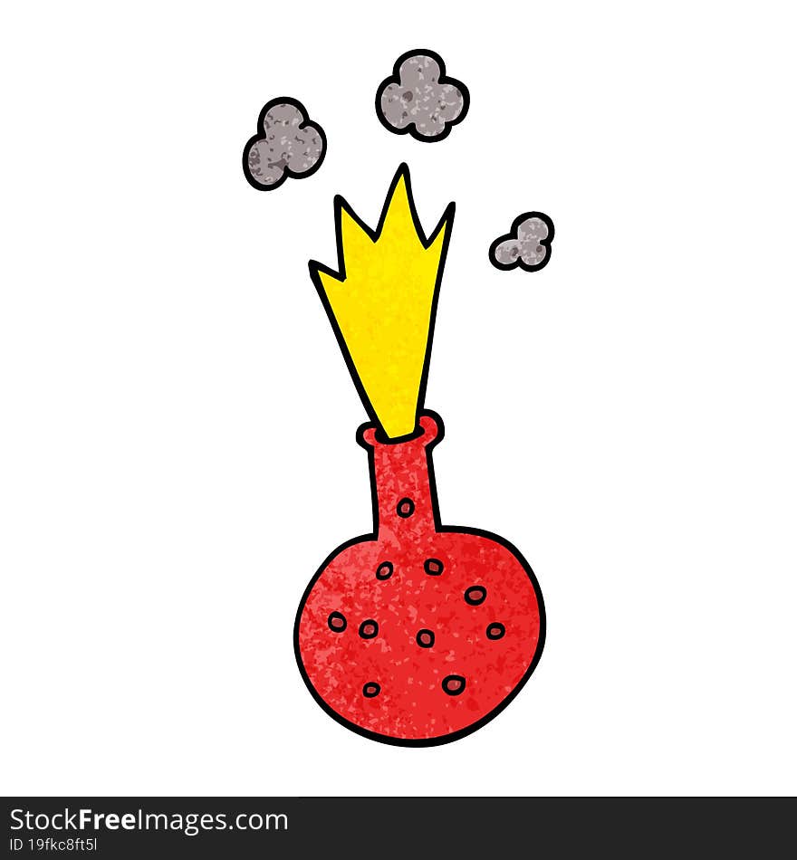 cartoon doodle of a explosive chemical