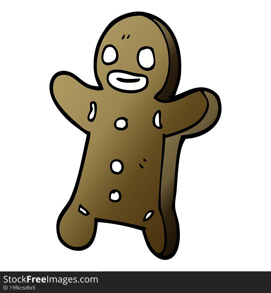 cartoon doodle gingerbread man