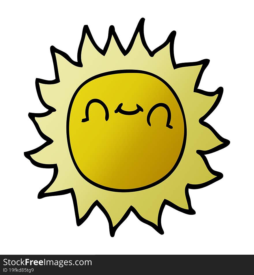 cartoon doodle happy sunshine