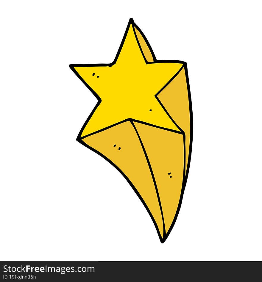 cartoon shooting star