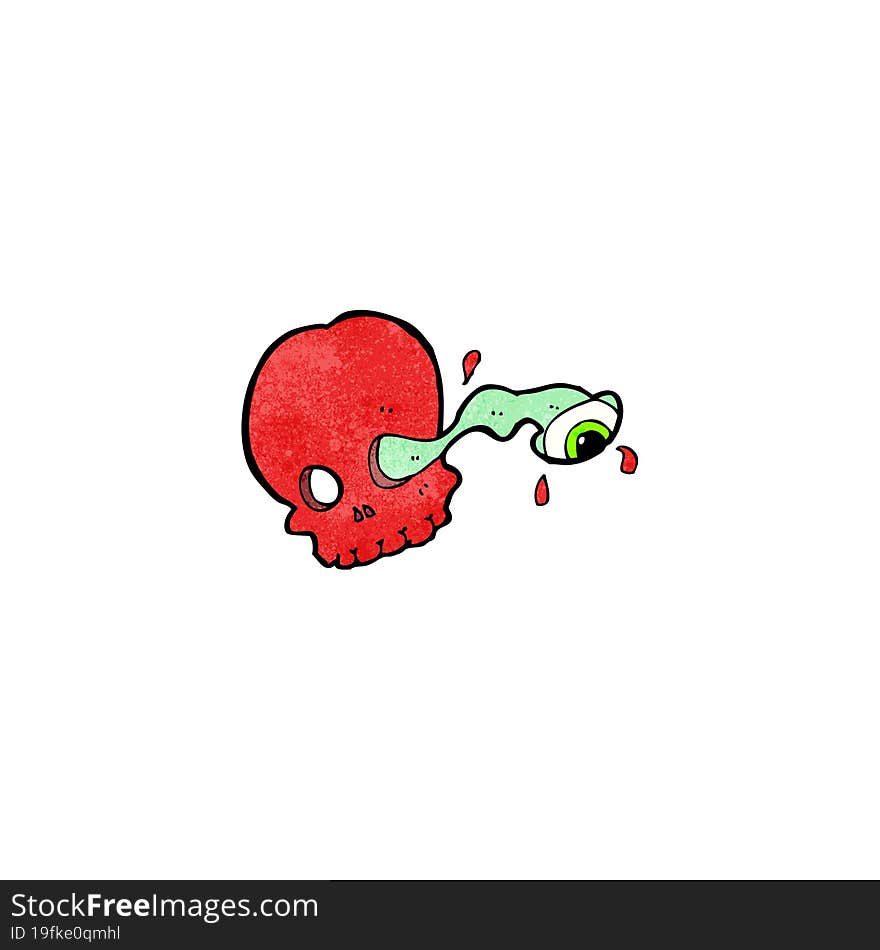 cartoon gross skull