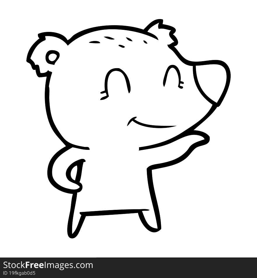 friendly bear cartoon. friendly bear cartoon