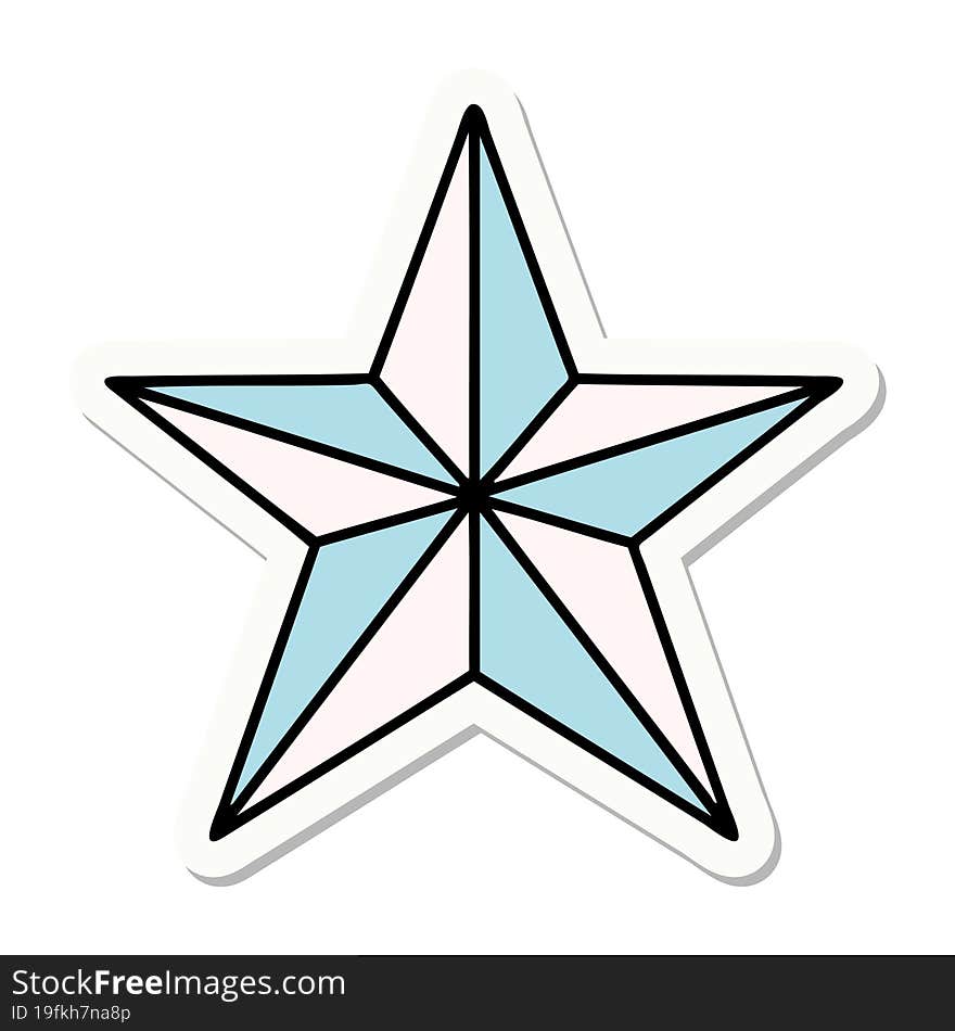 tattoo style sticker of a star