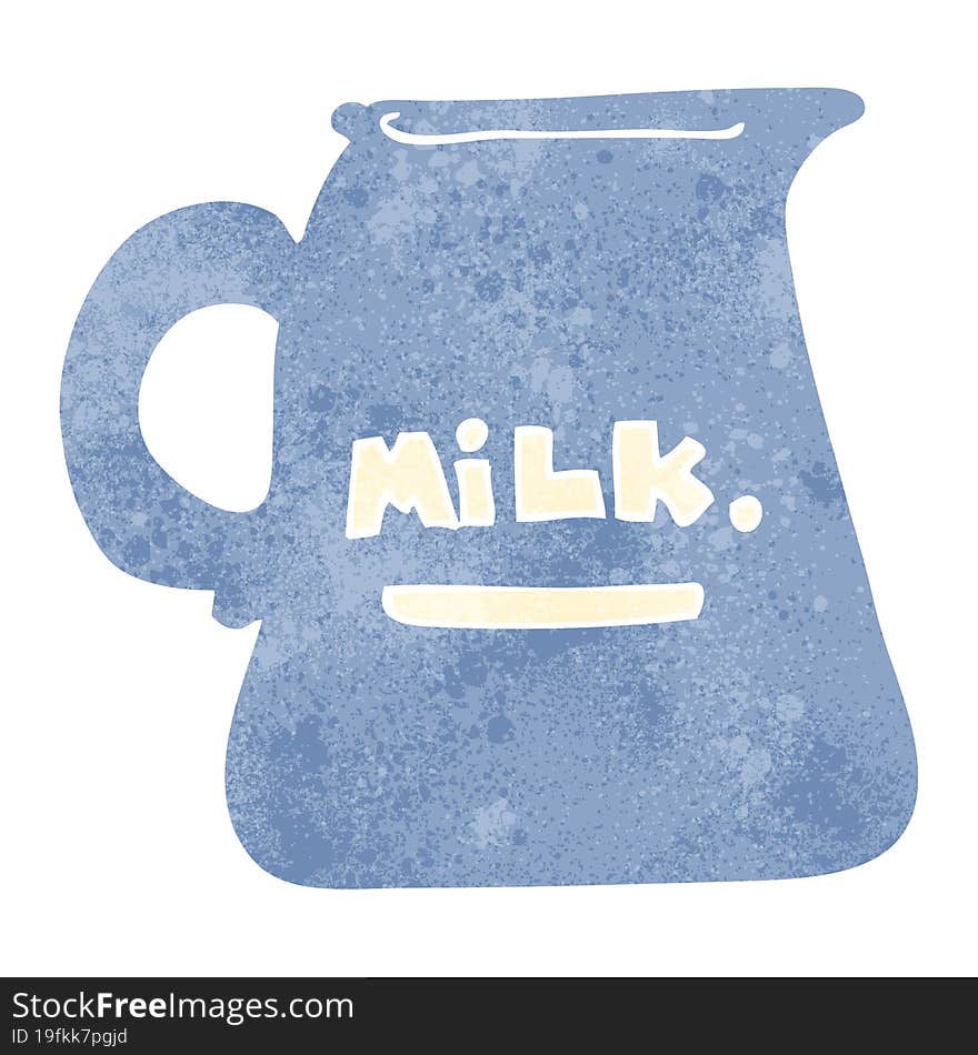 retro cartoon milk jug